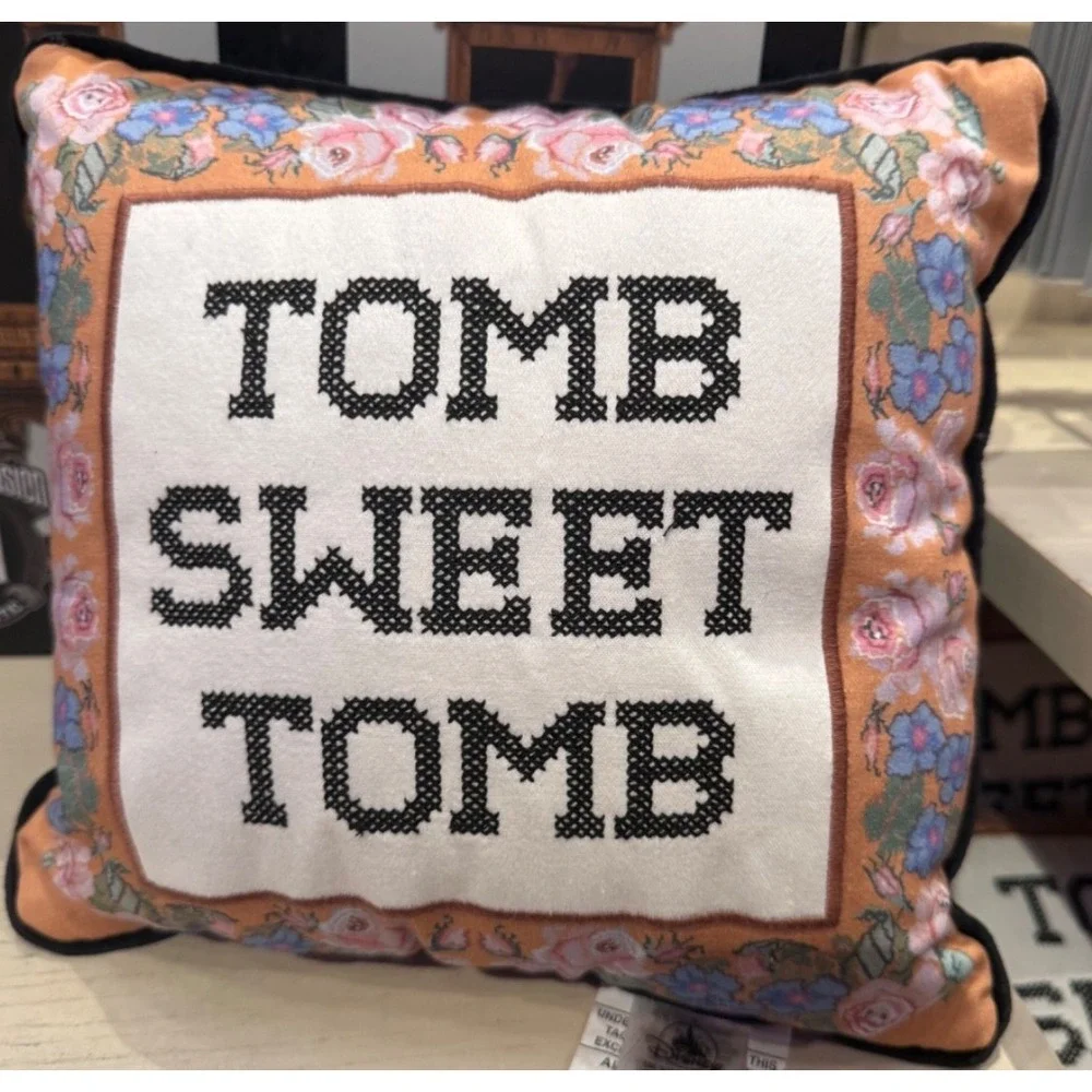 2026 Disney Parks The Haunted Mansion Tomb Sweet Tomb Pillow Halloween NEW